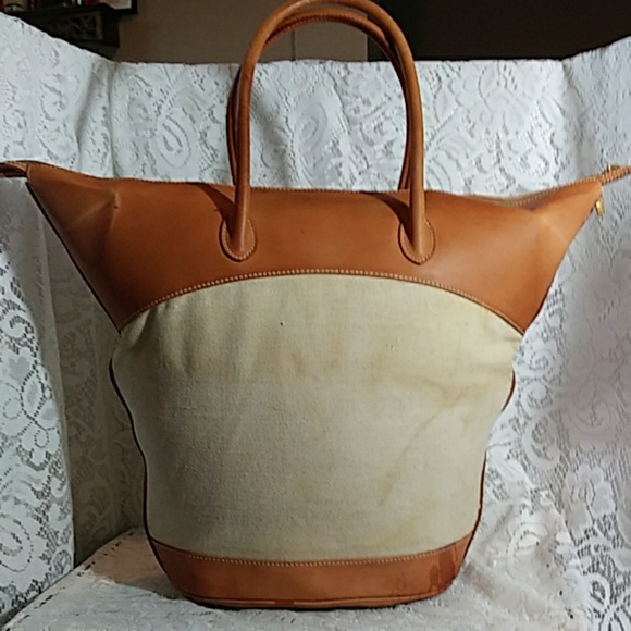 VINTAGE GUCCI Canvas & leather Bag - Picture 2 of 8